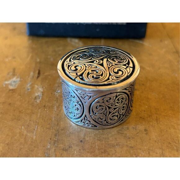 Solid Pewter Ring Box Celtic Design By A.E.Williams (0116) NIOB - Picture 5 of 10